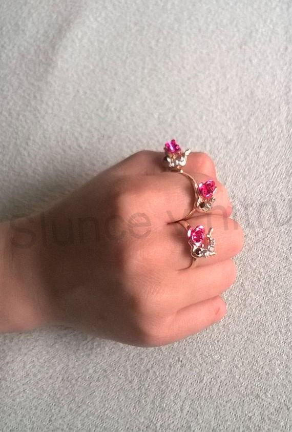 Nastavitelný drobný prsten delfín s křišťály (BP162)