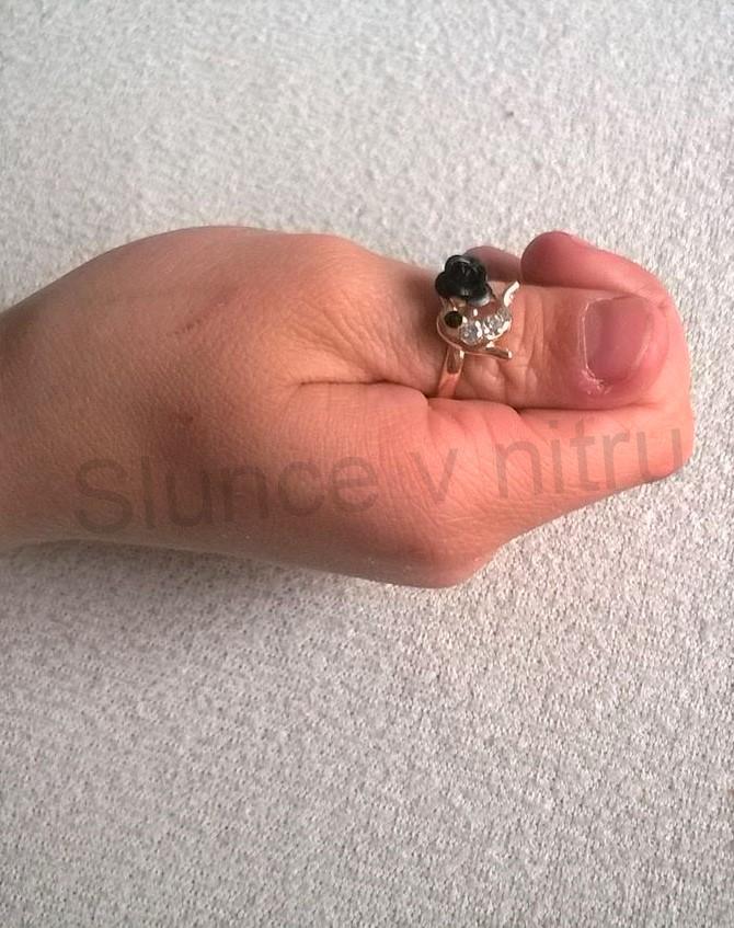 Nastavitelný drobný prsten delfín s křišťály (BP204)