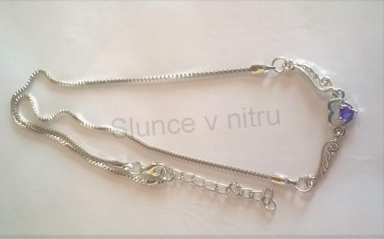 Postříbřený náhrdelník Dream Angel Love Srdce se zirkonem (BD242)