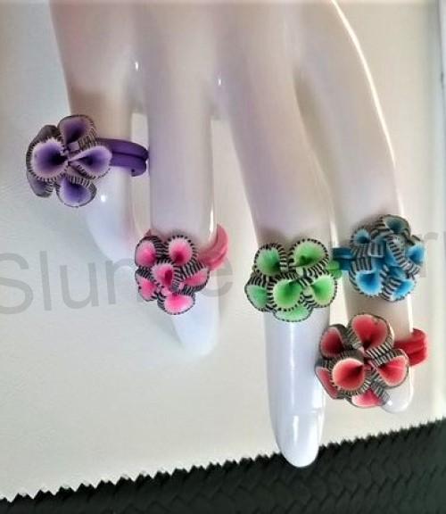 Dětský polymerový prsten růžový (BP63)