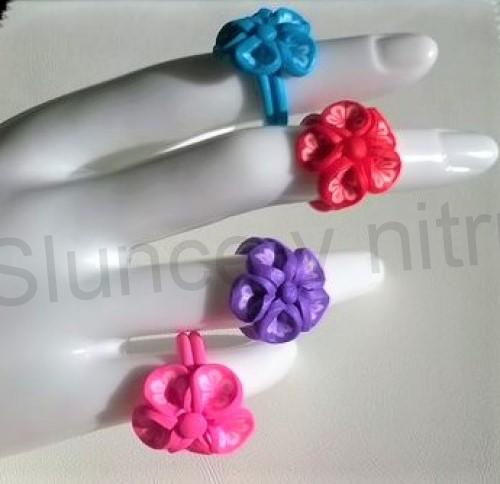 Dětský polymerový prsten modrý (BP64)