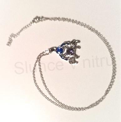 Náhrdelník Krab s opály a zirkonem (X463)