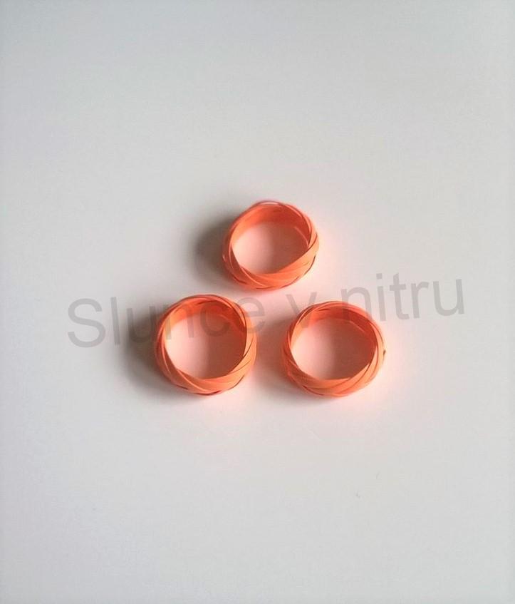 Ručně pletené prsteny z EKO materiálu červený velikost 58 (BP74)