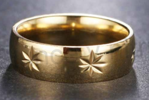 Prsten z chirurgické oceli s ozdobami 6 mm (BP300)