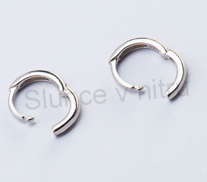 Postříbřené náušnice kruhové (BE200)