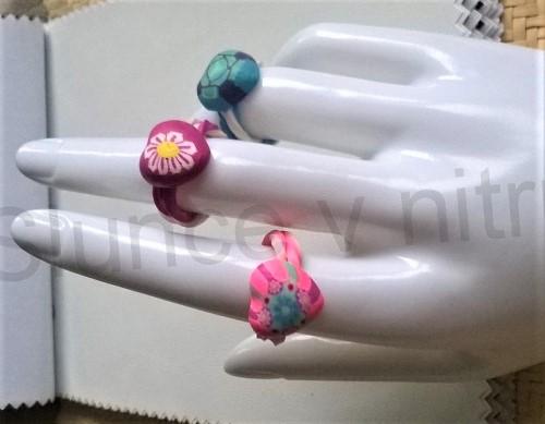 Dětský polymerový prsten srdce růžový (BP313)