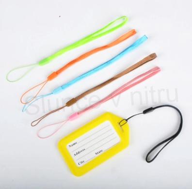 Nylonová šňůrka, poutko na mobil, klíče jednobarevná hnědá (E366) 