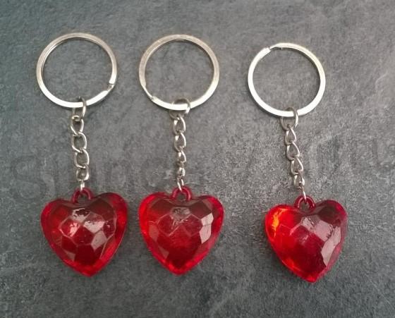 Klíčenka, přívěšek na klíče broušené srdce (D434)