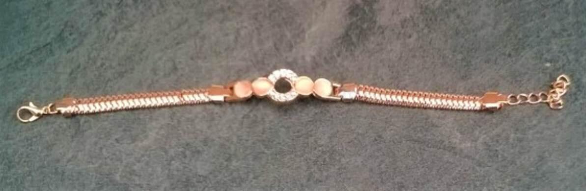 Luxusní náramek s rakouskými křišťály a kočičí oko (X578)