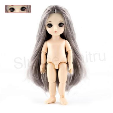Pohyblivá panenka Doll 16 cm s dlouhými vlasy (D467)