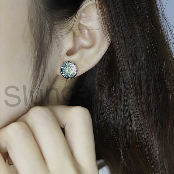 Puzetové náušnice z chirurgické oceli měnicí (BB416)