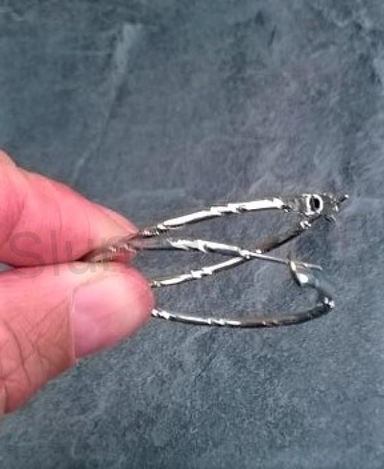 Kruhové náušnice kruhy zdobené (BB509)