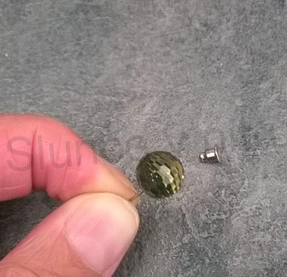 Puzetové náušnice resin krystal měnicí barvu broušené (BB514)