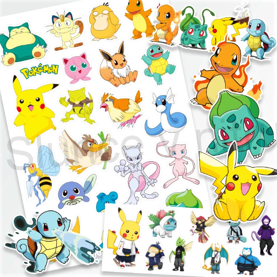 Voděodolné, dočasné tetovaní Pokemon (E454)