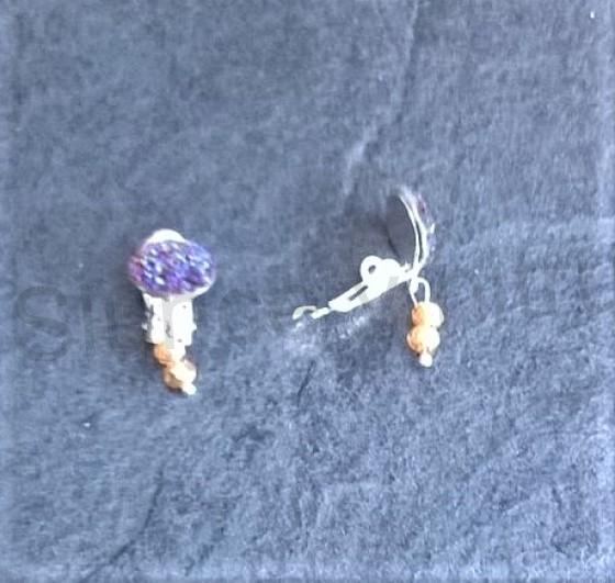 Náušnice klipsy ozdobné měnicí barvu na světle (BB539)