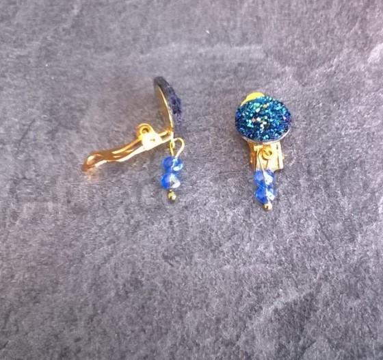 Náušnice klipsy ozdobné měnicí barvu na světle (BB541)