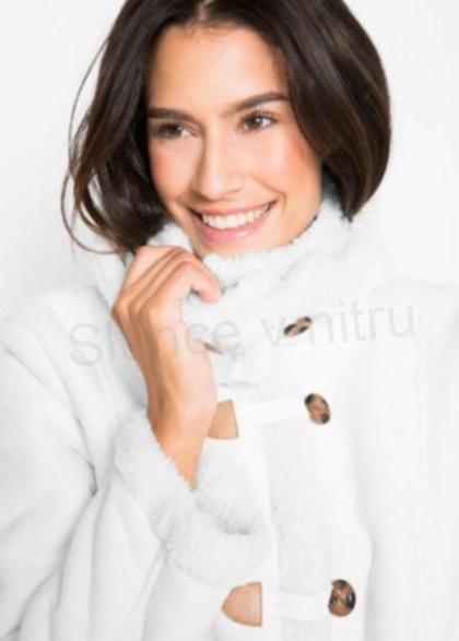 Moderní kabát, bunda s kožešinou velikost 48 (K130)