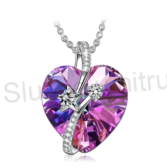 Náhrdelník s přívěškem Swarovski srdce (BD433)