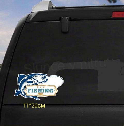 Samolepky na auto pro rybáře Fishing Club (E473)