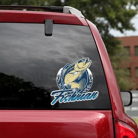 Samolepky na auto pro rybáře Fishman větší (E475)