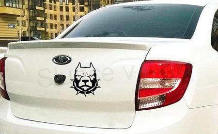Samolepky na auto pitbull 16,6 x 15 cm (E481)