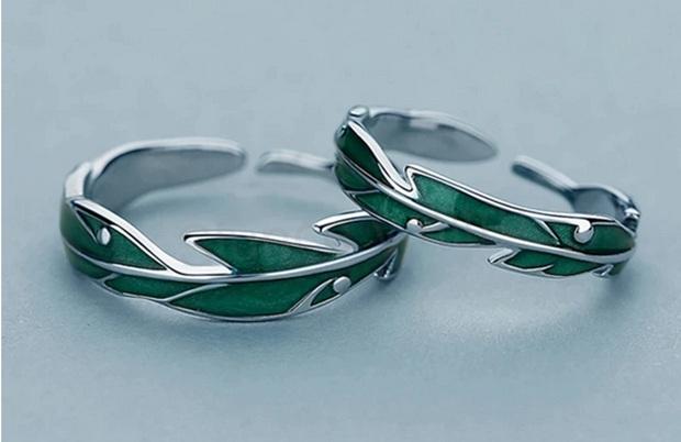 Otevřené nastavitelné elfí snubní prsteny – Pán prstenů (BP367)