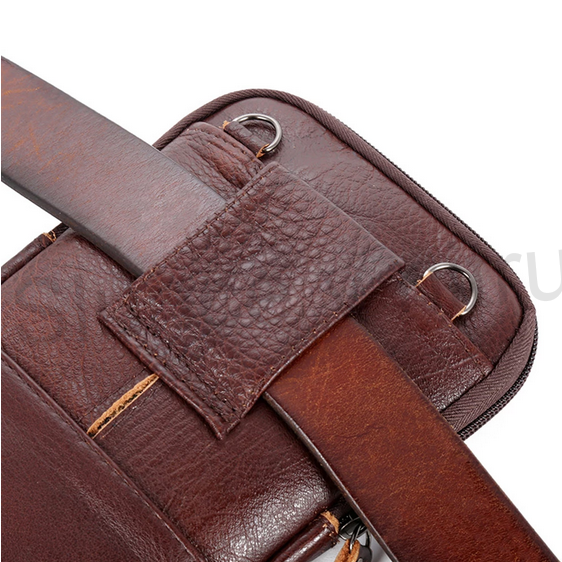 Kvalitní pánská taška přes rameno - hovězí kůže černá (H271)