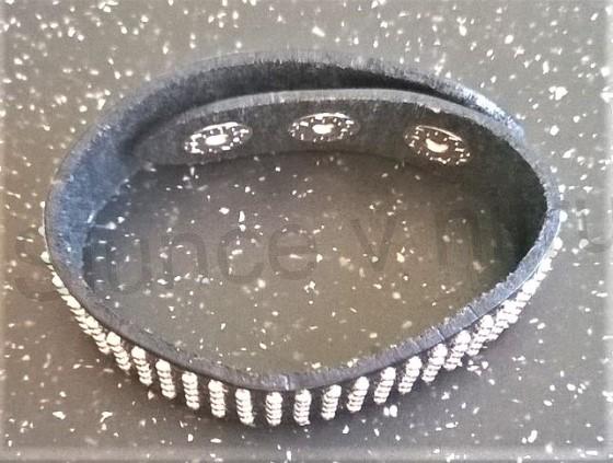 Kožený náramek nastavitelný pletený (BC524)