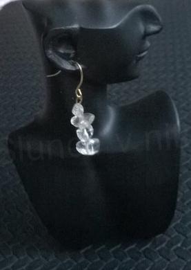  Minerální Křišťálové náušnice (X763)