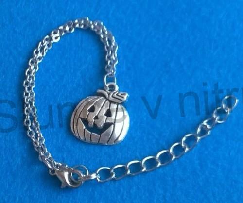 Řetízkový náramek veselá dýně (BC529)