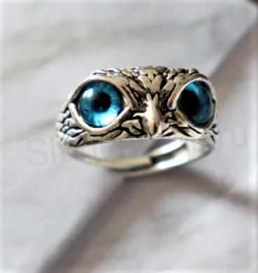Nastavitelný prsten Sova zelená (BP375)