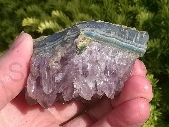 Ametyst drúza s chalcedonem 164,5 g (Uruguay) (X982)