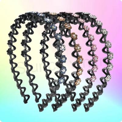 Čelenka kytičkovaná s kamínky modrá (H325)