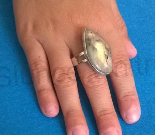 Nastavitelný minerální prsten labradorit (X997)