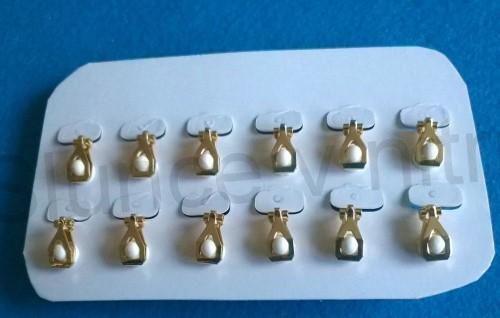 Náušnice klipsy bilé perly 10 mm (BB661)