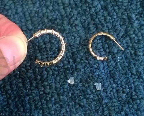 Puzetové náušnice mořské plody z chirurgické oceli kruh (BB663)