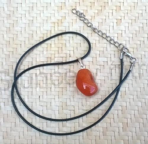 Náhrdelník přívěšek s karneolem (X1187)