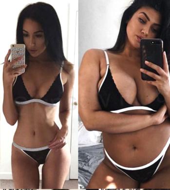 Krajkové sexy spodní prádlo - Set 2 díly velikost L/XL (K1)