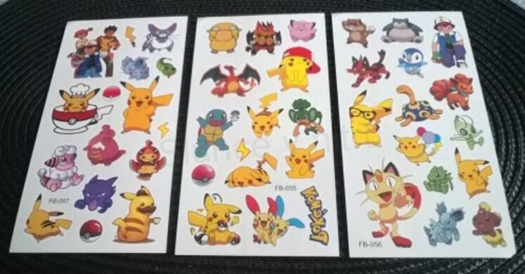 Voděodolné, dočasné tetovaní Pokemon, Pikachu (E71)