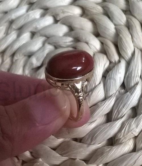 Minerální prsten jaspis, velikost 57 (X1203)