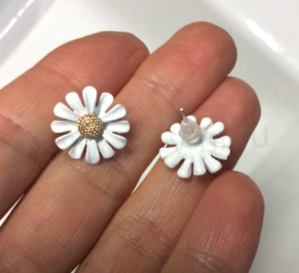 Puzetové náušnice sedmikráska (BB688)