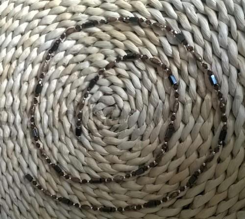 Magnetický hematitový náramek / náhrdelník / ozdoba do vlasů 3v1 (BC534)