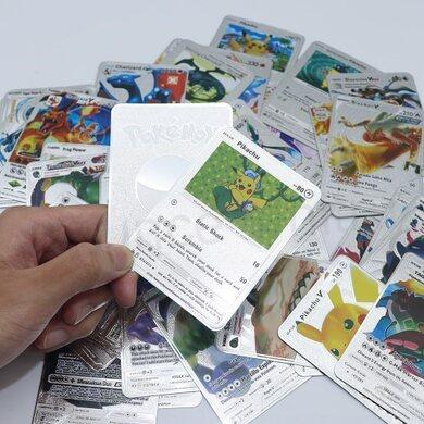Pokémon stříbrná foliová karta 5 kusů v balení (D699)