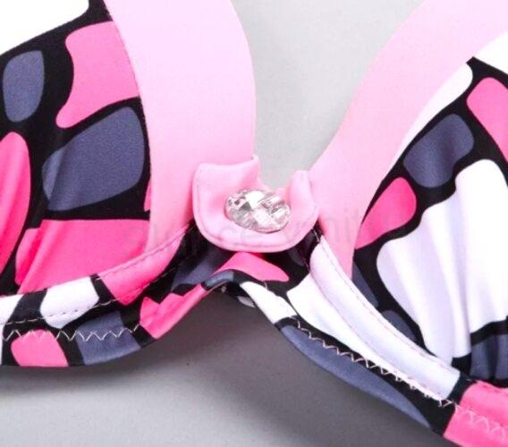 Dámské módní dvoudílné plavky s push up efektem velikost XL (K161)