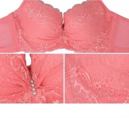 Dámská Krajková podprsenka pro větší poprsí červená 95C (K168)