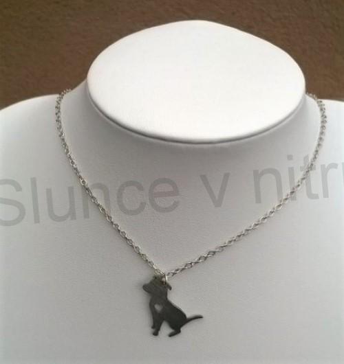 Náhrdelník s přívěskem psích plemen - Americký pitbulteriér (BD579)