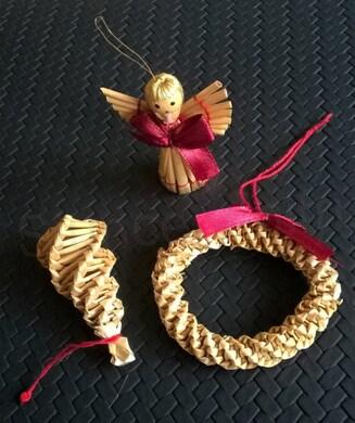 Vánoční slaměné dekorace - přivěšky (V60)