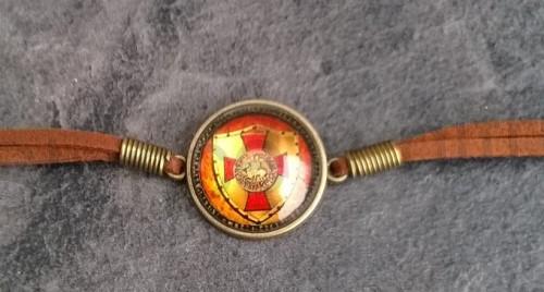 Kožený templářský náramek (BC540)