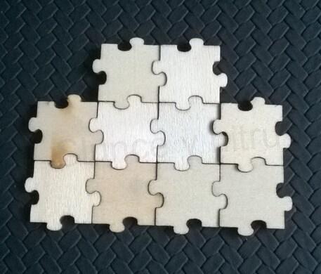 Dřevěné výřezy - ozdoby puzzle (V122)
