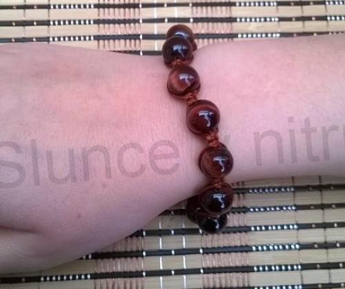 Minerální náramek byčí oko shamballa (X1256)